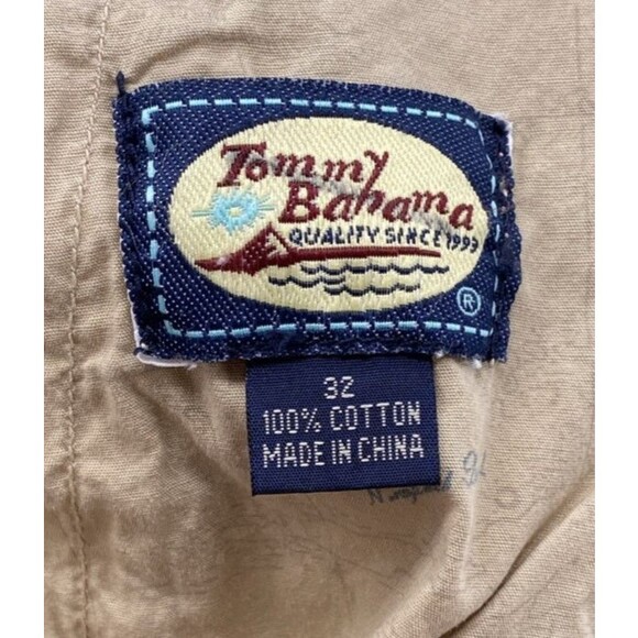 Tommy Bahama Mens Shorts 32 Khaki Tan Beige Chino Flat Front Casual Golf  9" - Picture 7 of 10